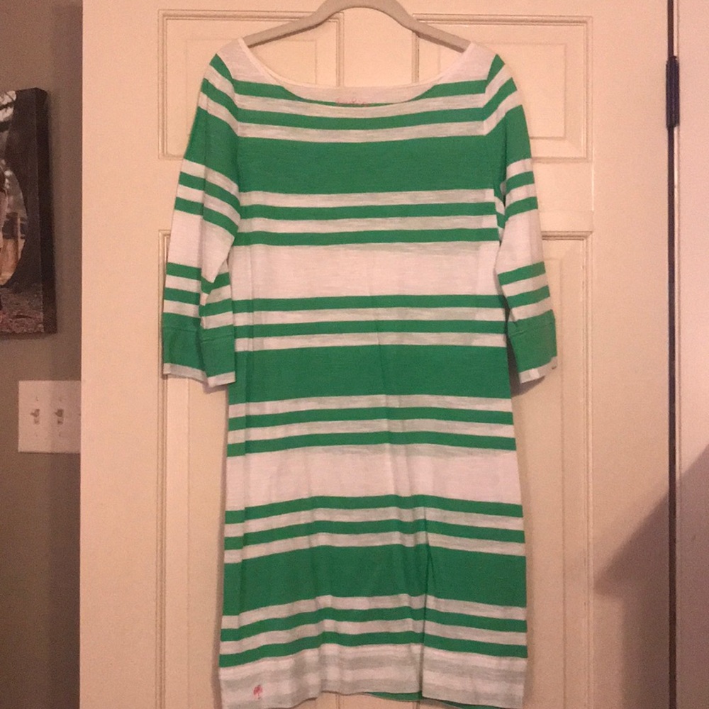 Green and White Stripe Lilly Pulitzer Dress Size M